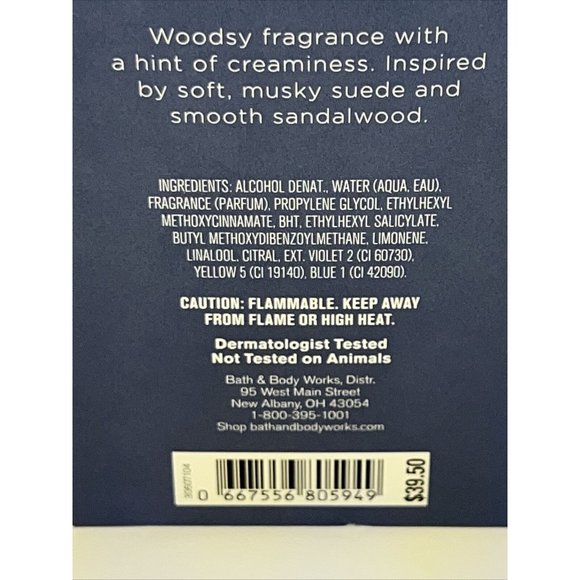 Bath & Body Works - Suede And Sandlewood 3.4 oz Cologne - Fast Shipping in US!! - Picture 6 of 13